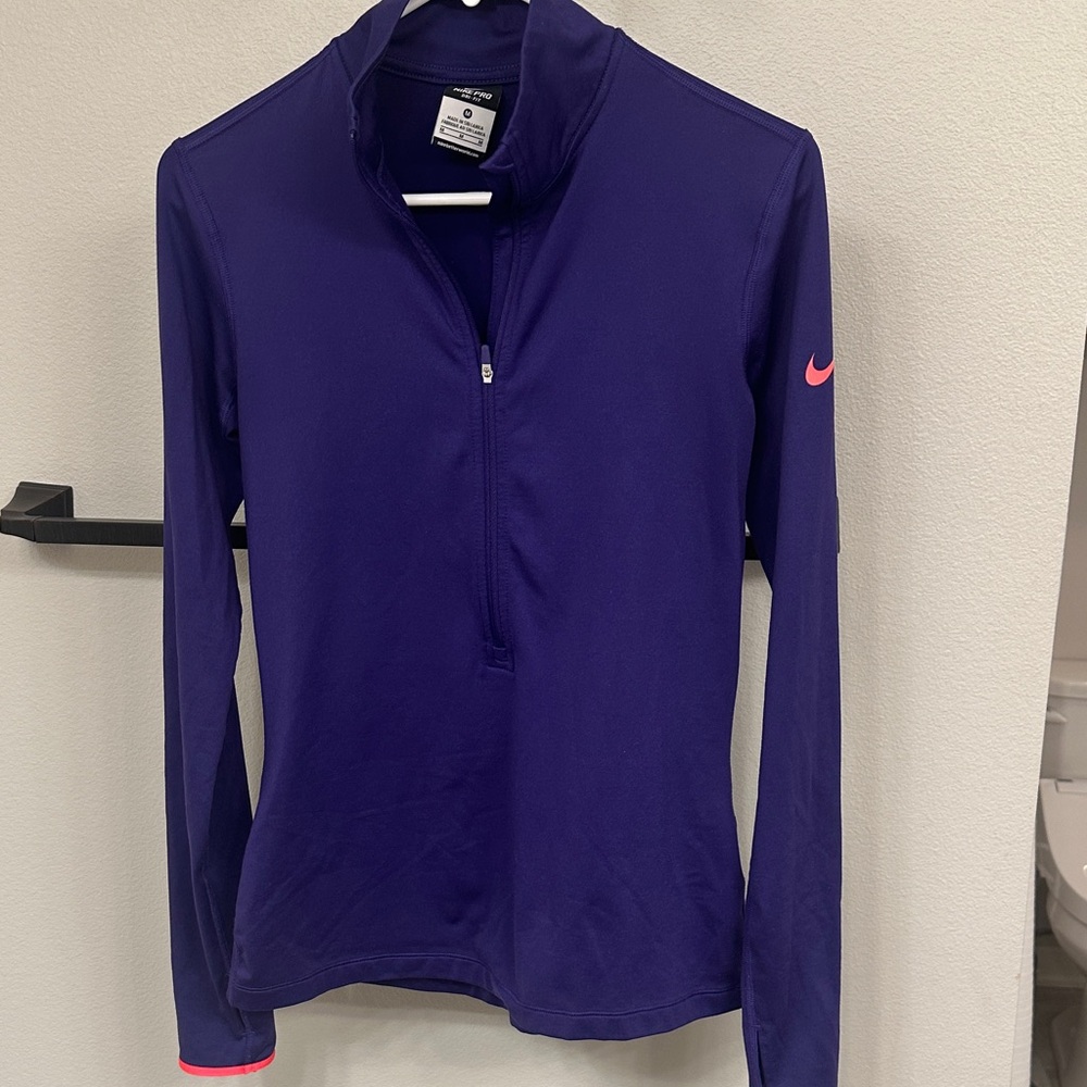 Nike Purple Long Sleeve Top with Pink Accents